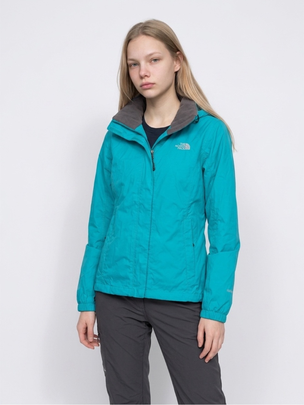 The North Face Women's Teal Hooded Shell Jacket